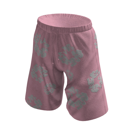 Fashion Denim Tears Shorts (Pink)