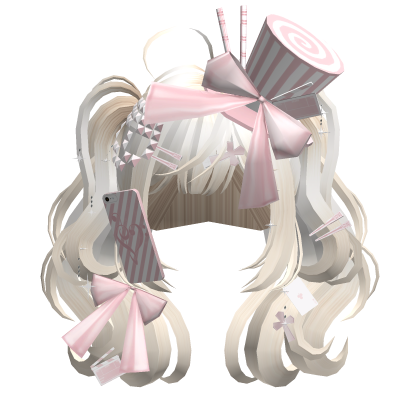 Wavy Anime Magician Pigtails (Beige) Roblox item