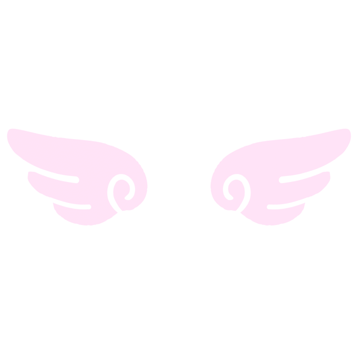 ♡ Cute Glowing Angel Chibi Wings Pastel Pink