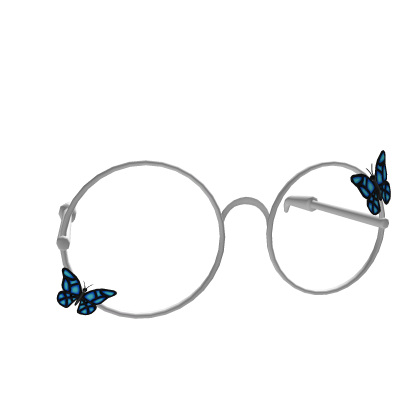 Silver Glasses With Butterflies Roblox item