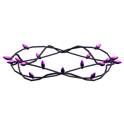 purple christmas lights crown