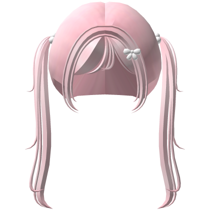 ♡︎ ꒰ kawaii bobble pigtails in pink ა Roblox item