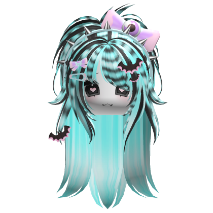 Y2K Igari Grunge Pastel Goth Pony (Teal Black) Roblox item