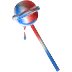 Bomb-pop lollipop