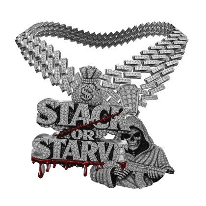 4.0 iced out stack or starve chain w draco & grim thumbnail