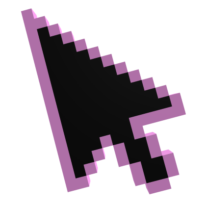y2k pink and black mouse cursor hair clip Roblox item