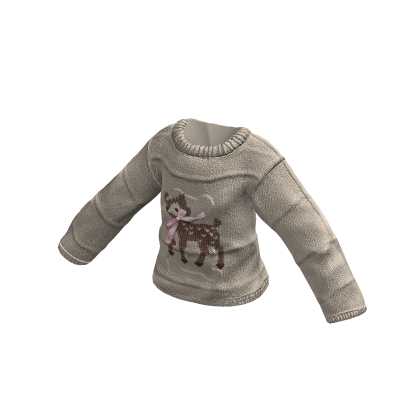 Cozy Knit Deer Sweater