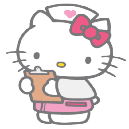 Hello kitty checking clipboard Roblox decal
