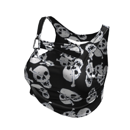 Y2K Buckle Cutout Tank Trendy Patterns [JEYS]