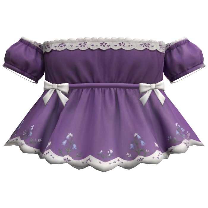 Purple Puff Sleeve Ruffle Top