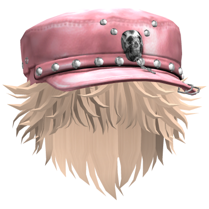 Fluffy Emo Pink Beret Y2K Boy Hair (Blonde)