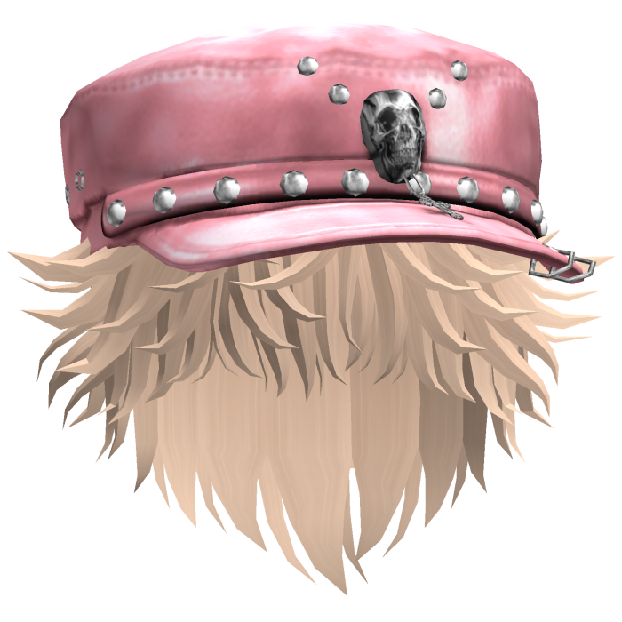 Fluffy Emo Pink Beret Y2K Boy Hair (Blonde)