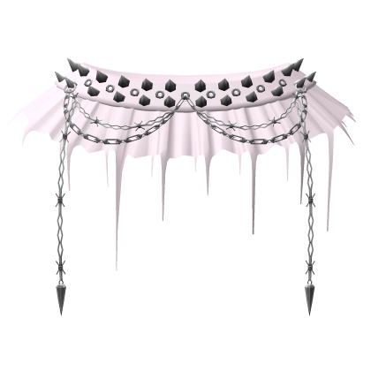 ┊♰ ꒱ gothic studded chain mini skirt  3.0 ꒰pink꒱
