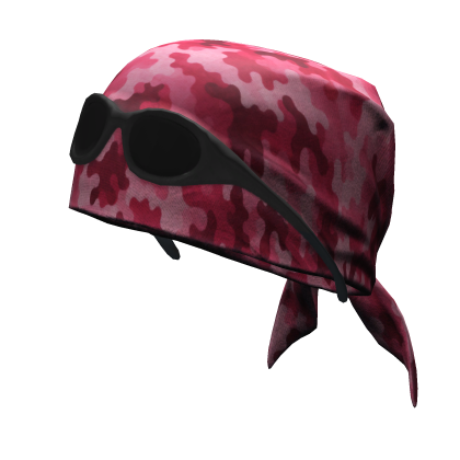 Pink Camo Tied Head Bandana Roblox item