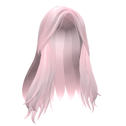 Pink Long Messy Hair Roblox item