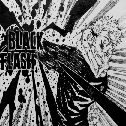 Yuji itadori black flash manga Roblox decal