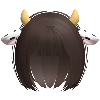 brown kawaii cow girl anime bob