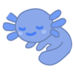 Blue cute axolotl