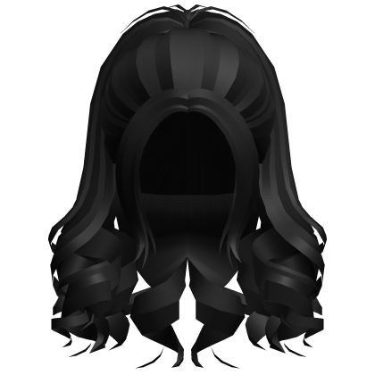 Curly Hair Ponytail (Black) Roblox item