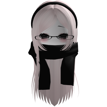 Warm Fall Pink Hair w/ Glasses Headband & Scarf