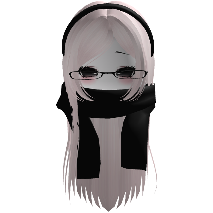 Warm Fall Pink Hair w/ Glasses Headband & Scarf