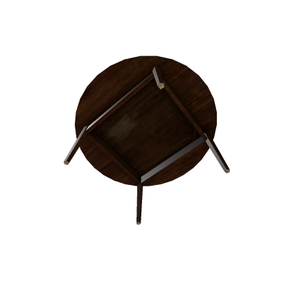 Round Wooden Table (Mesh)