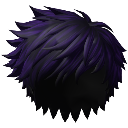 Purple Messy Anime Hair