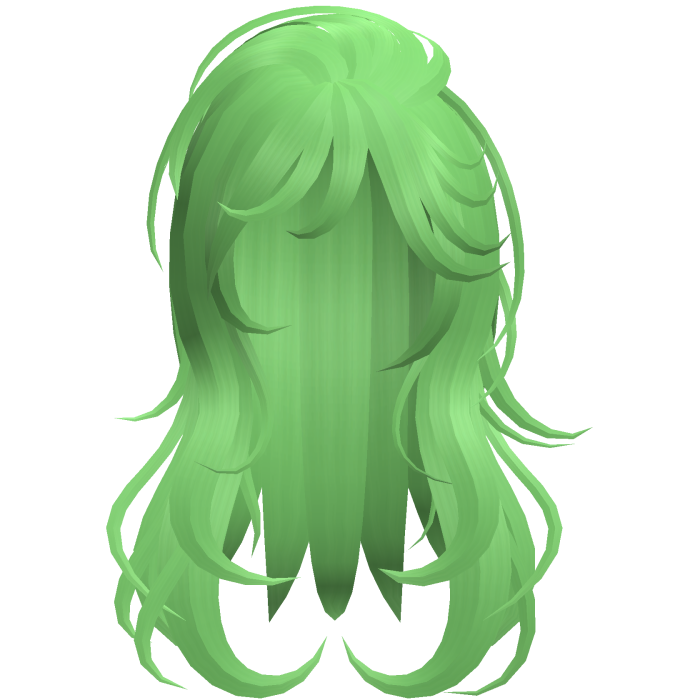 Soft Flowy Long Layered Hair (Green)