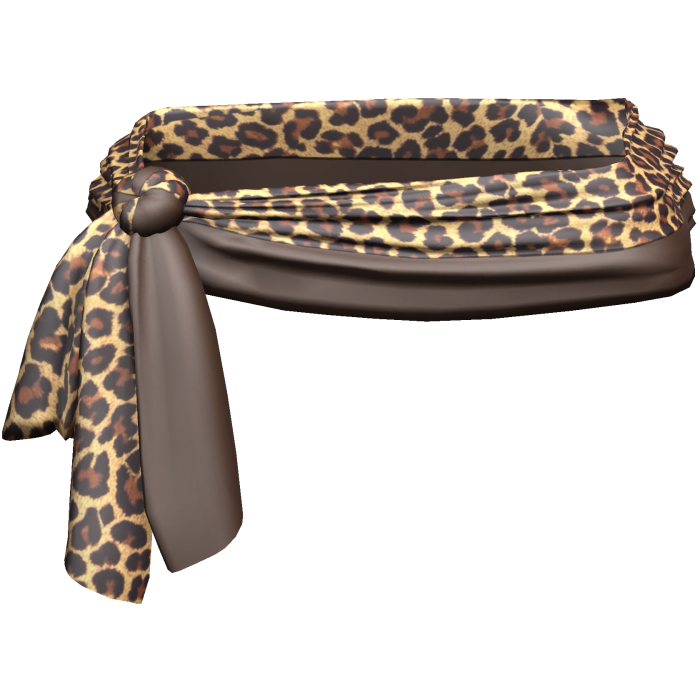 Brown Leopard Print Waist Sarong 2000s 