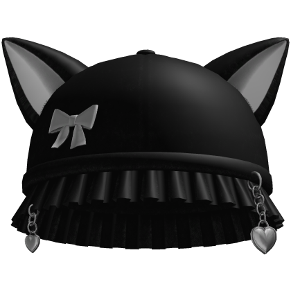 Kitty Beanie Black & White