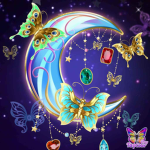 Golden butterfly moon