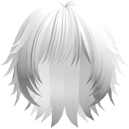 spiky messy emo boy hair in white