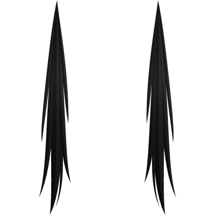 spiky sidetails hair extension (1.0 black) Roblox item