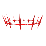 Crimson Spiky Crown Halo