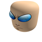angry man with blue broken lenses