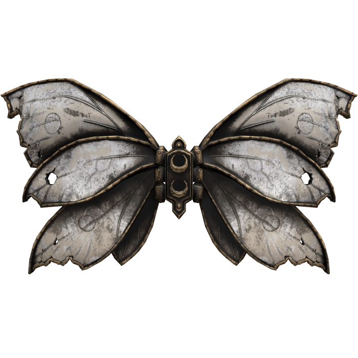 White Gothic Butterfly Wings