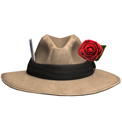 Cowboy Rose Fedora Hat