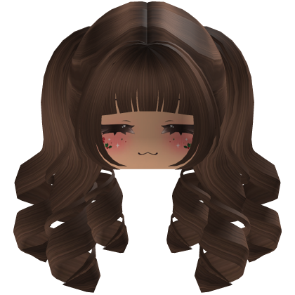 Beautiful Christmas hairstyle (Brown) Roblox item