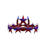 Blue and Red Night's Star Crown