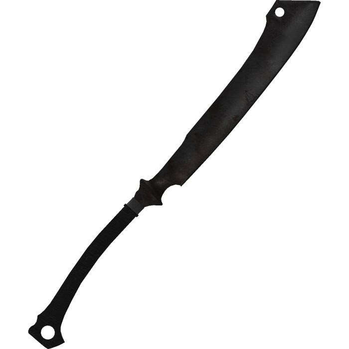 Rusty Horror Machete Cleaver Dark Silver & Black