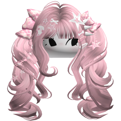 ♡ Scene Fluffy Gyaru Pigtails (Ash Pink)