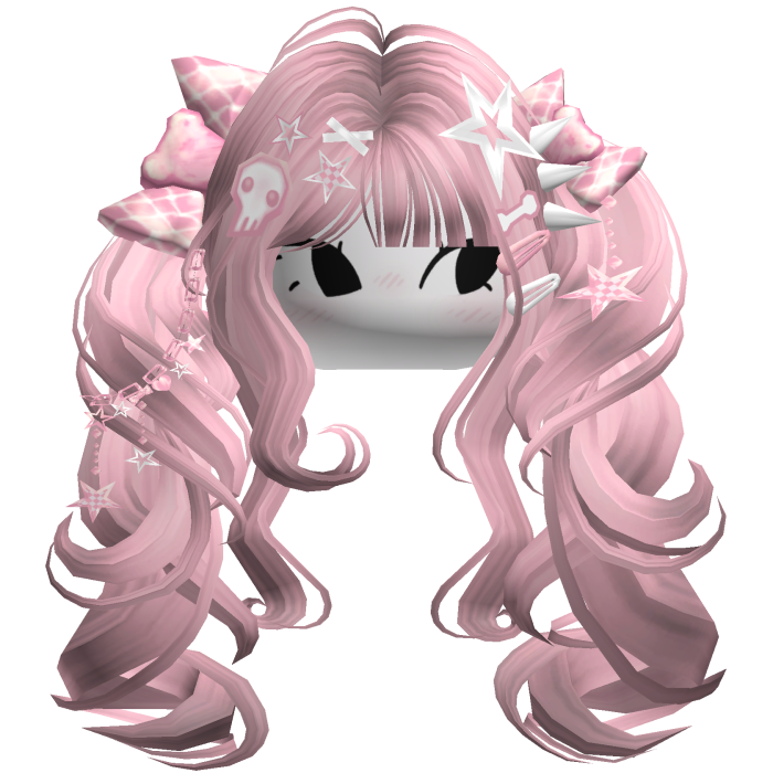 ♡ Scene Fluffy Gyaru Pigtails (Ash Pink)