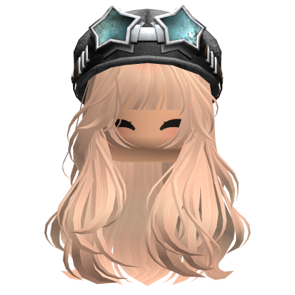 Cute Girl w Wavy Hair And Aviator hat Roblox item