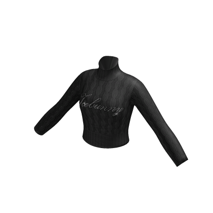 Knit Rhinestone Sweater | Black