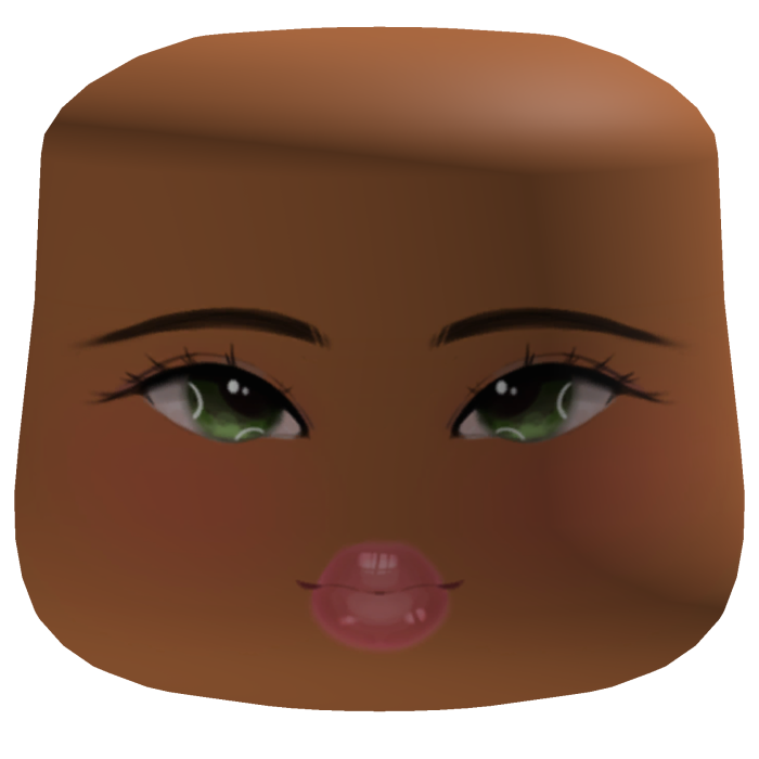 Pretty Soft Makeup Blush Cheeks Face W/ Green Eyes