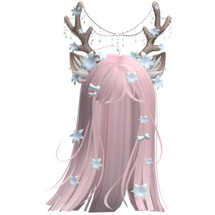 Ethereal Christmas Fairy Fawn Hair w/ Antlers