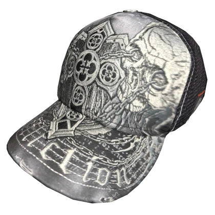 Y2k Chrome Cross Skull Cap | Roblox Item - Rolimon's
