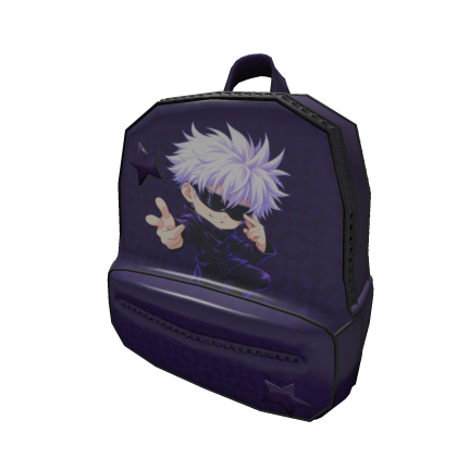 Chibi Gojo Satoru Purple Anime Backpack Roblox item