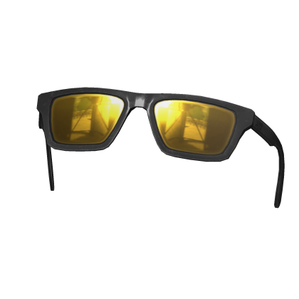 Yellow Y2K Raised Tinted Rectangle Shades Glasses