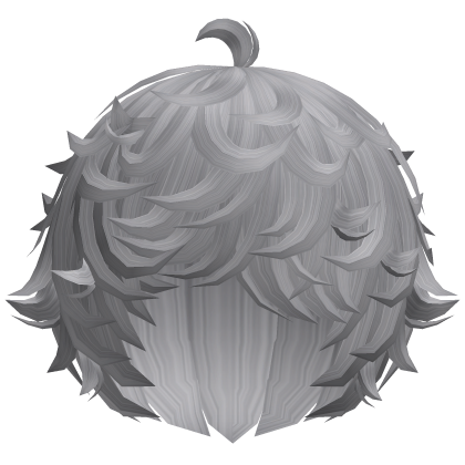 cute grey kawaii messy lamb curly wavy hair